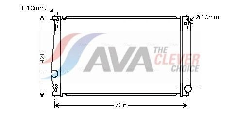 TO2419 AVA Радіатор охолодження двигуна